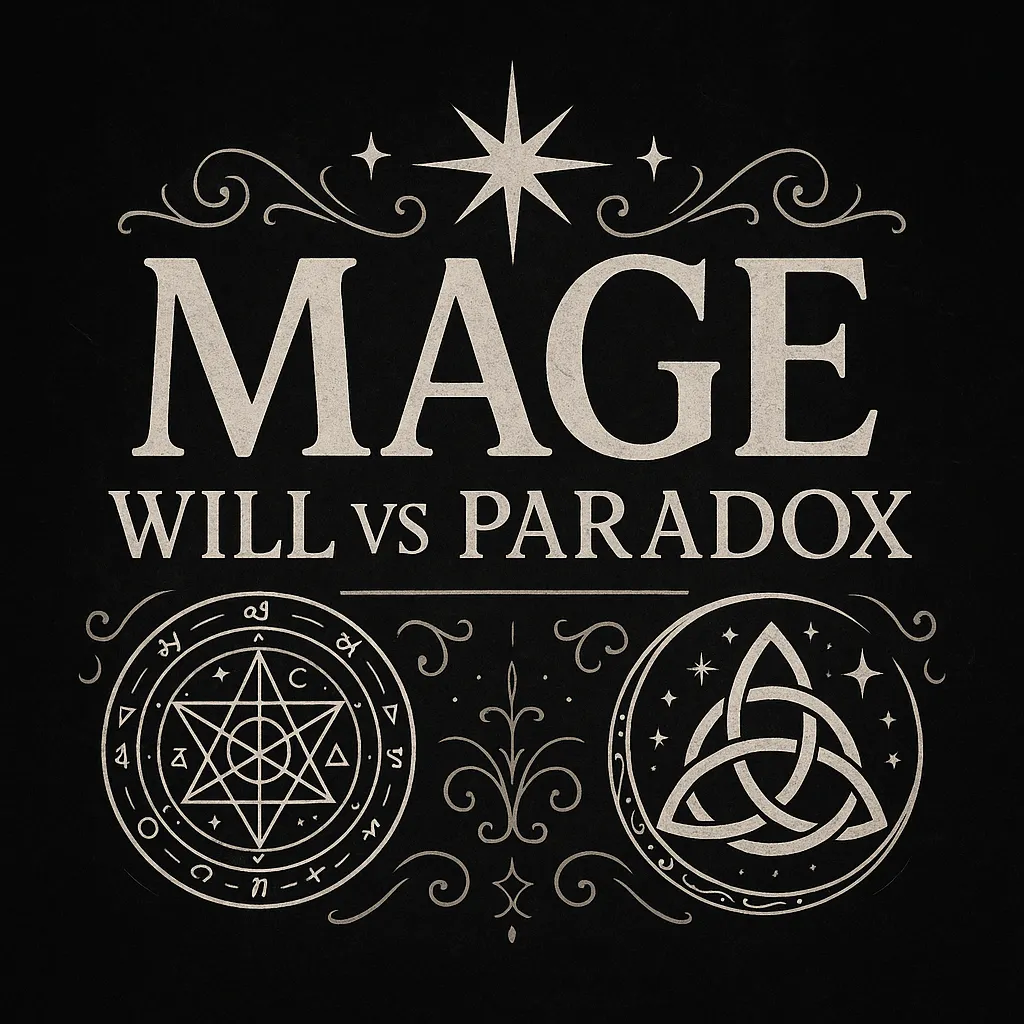 Mage: Will vs Paradox circular arcane emblem
